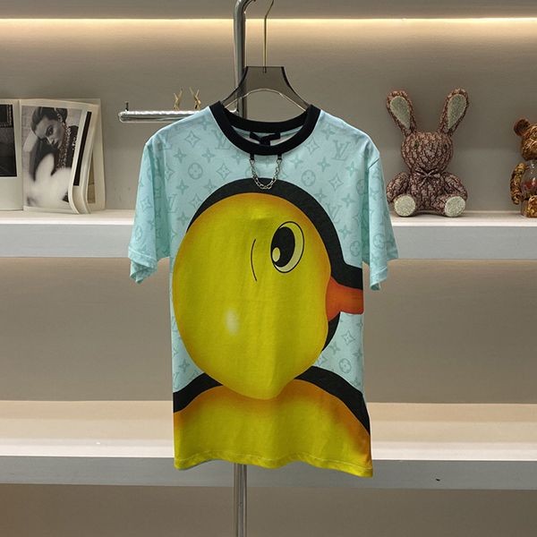 【ルイヴィトン】アヒルプリントTシャツ コピーひまわりイエロー 1AFTR9